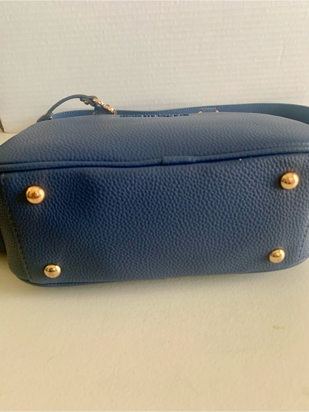 Nanette Lepore Blue Leather Satchel with Matching Pouch - Picture 10 of 13